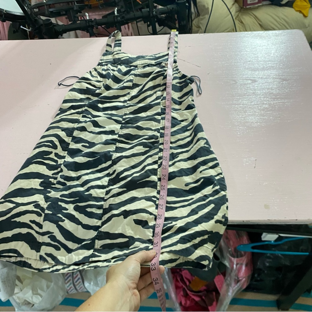 Free People Midnight City Mini Dress M Stretchy Lightweight Fitted Zebra Print - Picture 11 of 15